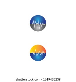 Sound waves vector illustration design template