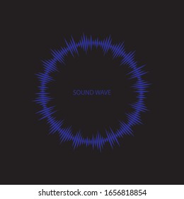 Sound waves vector illustration design template
