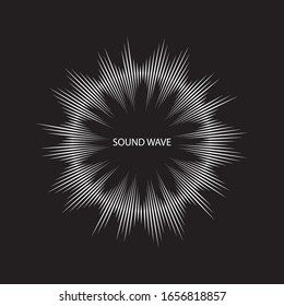Plantilla de diseño de ilustraciones vectoriales de ondas de sonido