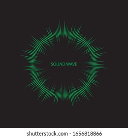 Plantilla de diseño de ilustraciones vectoriales de ondas de sonido