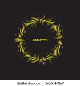Sound waves vector illustration design template