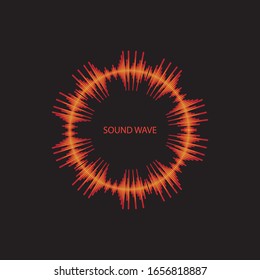 Sound waves vector illustration design template