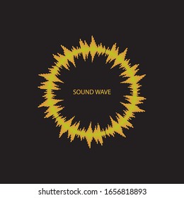 Sound waves vector illustration design template