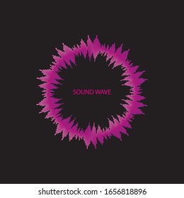 Sound waves vector illustration design template