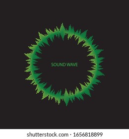 Sound waves vector illustration design template