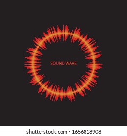 Sound waves vector illustration design template