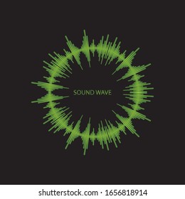 Sound waves vector illustration design template