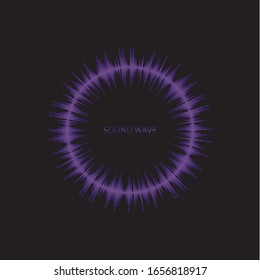 Sound waves vector illustration design template