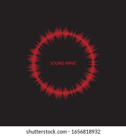 Plantilla de diseño de ilustraciones vectoriales de ondas de sonido