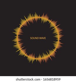 Sound waves vector illustration design template