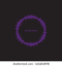 Sound waves vector illustration design template