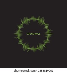 Plantilla de diseño de ilustraciones vectoriales de ondas de sonido