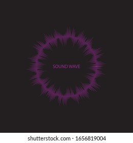 Sound waves vector illustration design template