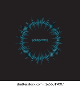 Sound waves vector illustration design template