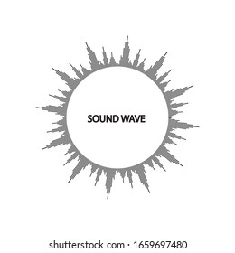 Sound waves vector illustration design template