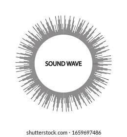 Sound waves vector illustration design template