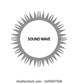 Plantilla de diseño de ilustraciones vectoriales de ondas de sonido