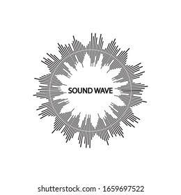 Sound waves vector illustration design template