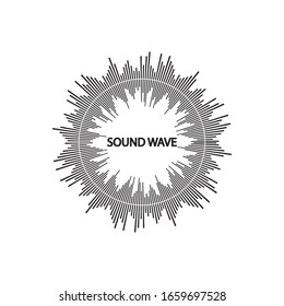 Sound waves vector illustration design template