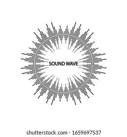 Design-Vorlage für die Vektorillustration von Schallwellen