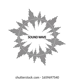 Sound waves vector illustration design template