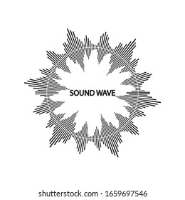 Sound waves vector illustration design template