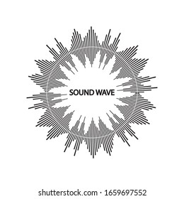 Plantilla de diseño de ilustraciones vectoriales de ondas de sonido