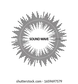 Sound waves vector illustration design template