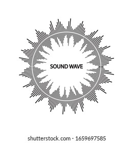Sound waves vector illustration design template
