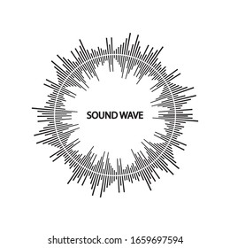 Sound waves vector illustration design template