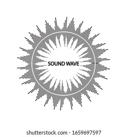 Sound waves vector illustration design template