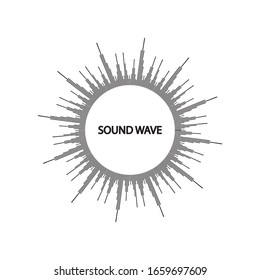 Sound waves vector illustration design template