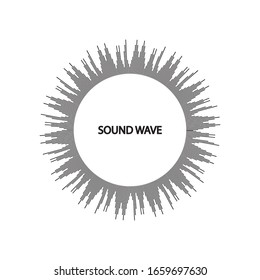 Plantilla de diseño de ilustraciones vectoriales de ondas de sonido