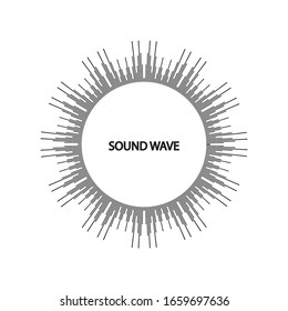 Sound waves vector illustration design template