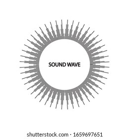 Sound waves vector illustration design template