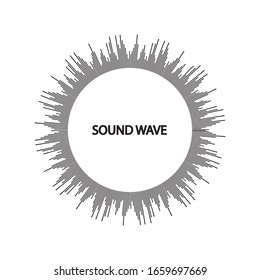 Sound waves vector illustration design template