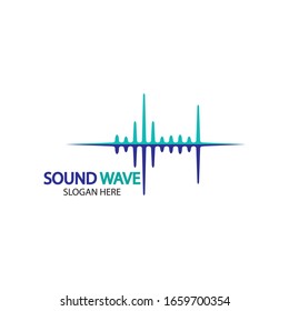 Sound waves vector illustration design template