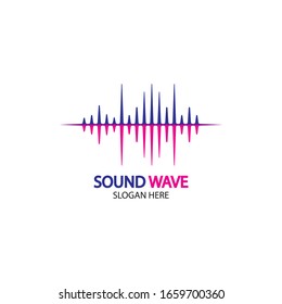 Sound waves vector illustration design template
