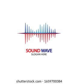 Sound waves vector illustration design template