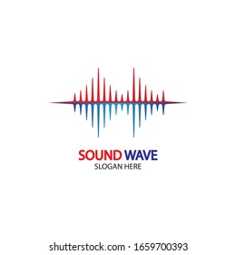 Sound waves vector illustration design template