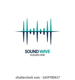 Sound waves vector illustration design template