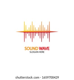 Sound waves vector illustration design template