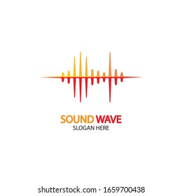 Sound waves vector illustration design template