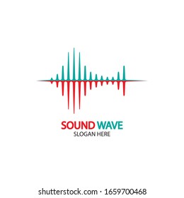 Sound waves vector illustration design template