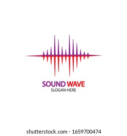 Sound waves vector illustration design template