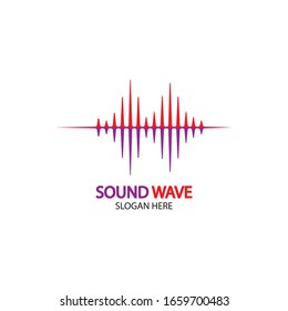 Sound waves vector illustration design template