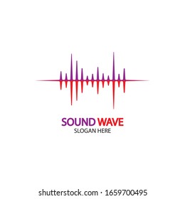 Sound waves vector illustration design template