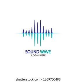 Sound waves vector illustration design template