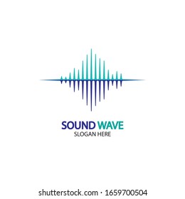 Sound waves vector illustration design template