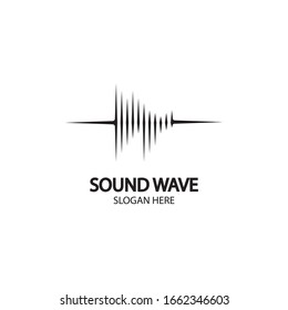 Plantilla de diseño de ilustraciones vectoriales de ondas de sonido